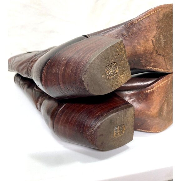 Vintage Dan Post Leather Cowboy Western Boots Womens Size 5 Country Rodeo - Picture 6 of 13